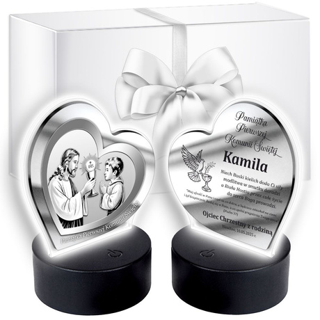 OBRAZEK LED Pamiątka Pierwszej Komunii Świętej Komunia PREZENT Komunię dla chłopca