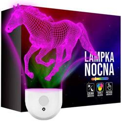 Lampka Nocna LED dla Dzieci KOŃ KONIK JEŹDZIECTWO do kontaktu gniazdka