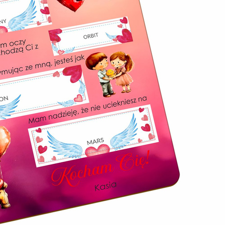 Prezent na Walentynki Tabliczka na Słodycze dla Niego Niej Słodki Upominek