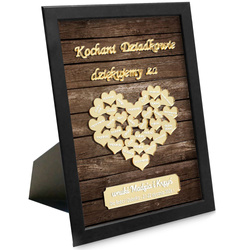 Prezent na Dzień Babci Dziadka Dziadków złoty obraz 3D ramka podziękowanie