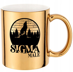 KUBEK ZŁOTY PREZENT DLA DZIEWCZYNY CHŁOPAKA KOBIETY FACETA SIGMA MALE BOY SKIBIDI REL RELATABLE