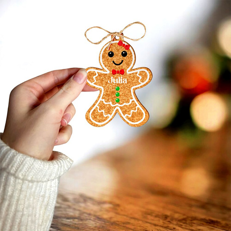 BOMBKA na CHOINKĘ z Personalizacją Ozdoba CHOINKOWA PIERNIK ŚWIĘTA prezent