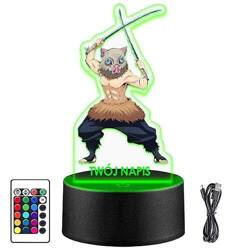 LAMPKA NOCNA LED HASHIBIRA 3D + PILOT prezent URODZINY statuetka