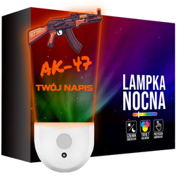 Lampka Nocna LED dla Dziecka KARABIN BROŃ Karabinek AK-47 gniazdka CZUJNIK