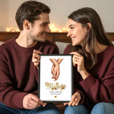 PREZENT NA WALENTYNKI - piękny walentynkowy obraz dla niej i dla niego dla pary