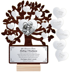PREZENT NA ROCZNICĘ ŚLUBU JUBILEUSZ 10 20 30 40 50 DRZEWKO SZCZĘŚCIA GRAWER