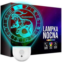 Lampka Nocna LED dla Dzieci KOZIOROŻEC ZODIAKU do kontaktu gniazdka CZUJNIK
