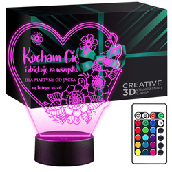 Prezent NA WALENTYNKI dla żony męża dziewczyny chłopaka LAMPKA NOCNA LED