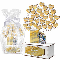 PAMIĄTKA NA CHRZEST ŚWIĘTY PREZENT DLA CHRZEŚNIAKA CHRZEŚNICY DRZEWKO