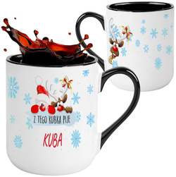 KUBEK ŚWIĘTA MIKOŁAJ GWIAZDKA PREZENT MIKOŁAJKI BOŻE NARODZENIE WŁASNE IMIĘ