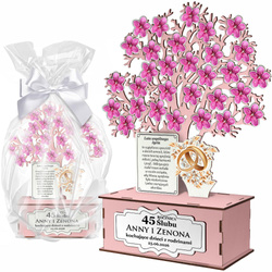 PAMIĄTKA NA ROCZNICĘ ŚLUBU PREZENT JUBILEUSZ 5 10 20 25 30 35 40 50 DRZEWKO