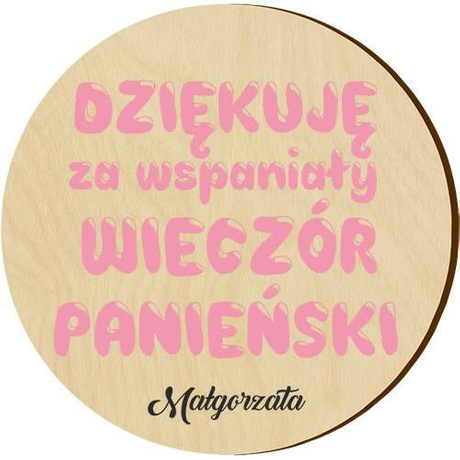 WIECZÓR PANIEŃSKI MAGNES Z DEDYKACJĄ PREZENT