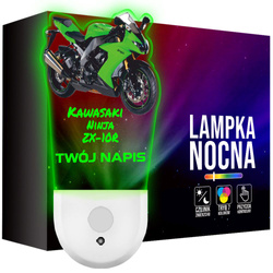 Lampka Nocna LED dla Dziecka Motor Kawasaki Ninja kontaktu gniazdka CZUJNIK