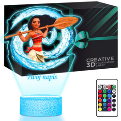 LAMPKA NOCNA LED 3D VAIANA MOANA OCEAN prezent dziecka URODZINY statuetka