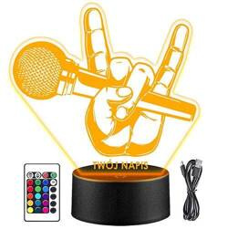 LAMPKA NOCNA THE VOICE OF POLAND 3D + PILOT prezent URODZINY statuetka