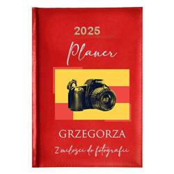 KALENDARZ KSIĄŻKOWY A5 dzienny 2025 ROK TERMINARZ NOTATNIK FOTOGRAF