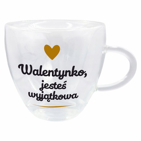 SZKLANKA TERMICZNA SERCE PODKŁADKA PREZENT NA WALENTYNKI DLA DZIEWCZYNY