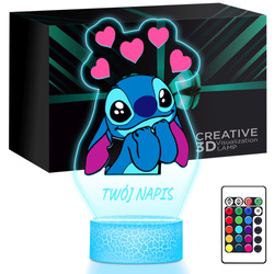 Lampka Nocna LED 3D Bajka Lilo i Stich Statuetka Dziecięca Urodziny dziecka