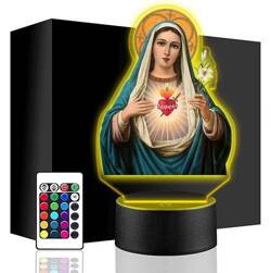 LAMPKA NOCNA LED MATKA BOSKA MARYJA BOŻA PILOT prezent URODZINY statuetka