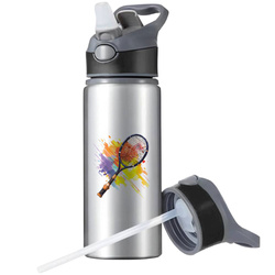 BIDON SPORTOWY BUTELKA NA WODĘ SŁOMKĄ UCHWYTEM TENISISTY TENIS ZIEMNY