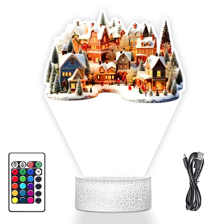 LAMPKA NOCNA LED 3D SZOPKA BOŻE NARODZENIE prezent dla dziecka NA ŚWIĘTA