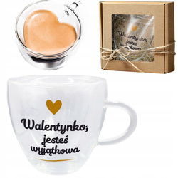 SZKLANKA TERMICZNA SERCE PREZENT NA WALENTYNKI DLA DZIEWCZYNY ŻONY KOBIETY
