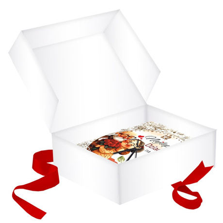 PREZENT NA ŚWIĘTA BABCI I DZIADKA DUŻY ZEGAR DLA DZIADKÓW GOTOWY BOX TACKA