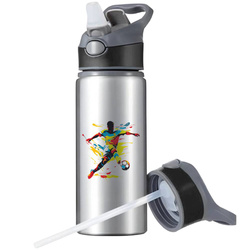 BIDON SPORTOWY BUTELKA NA WODĘ SŁOMKĄ UCHWYTEM PIŁKARZA PIŁKA NOŻNA PIŁKA