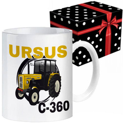 KUBEK PREZENT DLA ROLNIKA TRAKTOR URSUS CIĄGNIK KOMBAJN KURA NA URODZINY