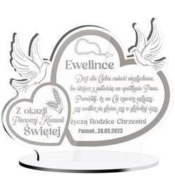 PREZENT PAMIĄTKA PIERWSZEJ KOMUNII ŚWIĘTEJ KOMUNIA CHRZEŚNIAKA CHRZESNEJ