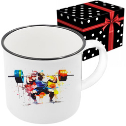 KUBEK SPORTOWY NAGRODA DLA SZTANGISTY PODNOSZENIE CIĘŻARÓW WEIGHTLIFTING