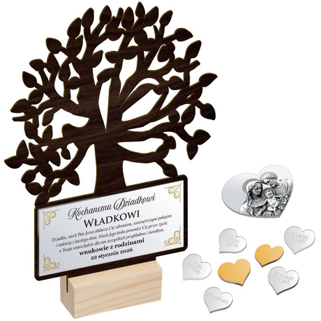 Prezent na Dzień Babci i Dziadka DRZEWKO SZCZĘŚCIA GRAWER DLA BABCI DZIADKA