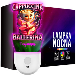 Lampka Nocna LED dla Dziecka CAPPUCCINA BALLERINA kontaktu gniazdka CZUJNIK