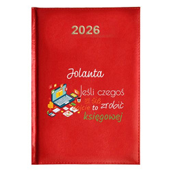 KALENDARZ KSIĄŻKOWY A5 dzienny 2026 ROK TERMINARZ NOTATNIK KSIĘGOWA