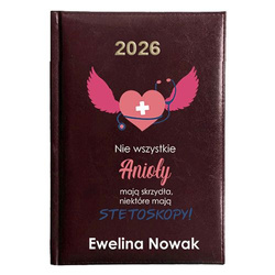 KALENDARZ KSIĄŻKOWY A5 dzienny 2026 ROK TERMINARZ NOTATNIK LEKARZ