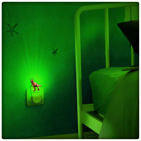 Lampka Nocna LED dla Dziecka DINOZAUR T-REX kontaktu gniazdka CZUJNIK