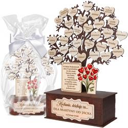 PREZENT NA WALENTYNKI DLA DZIEWCZYNY CHŁOPAKA STATUETKA SERCE DRZEWKO