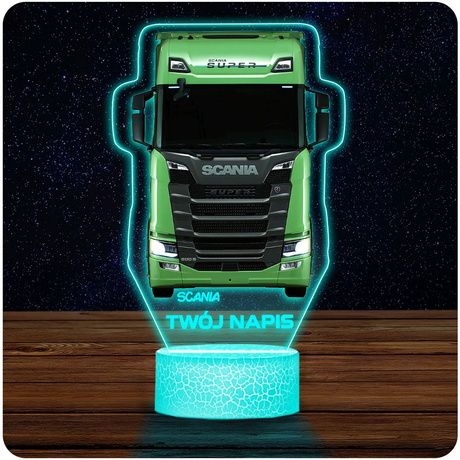 LAMPKA NOCNA LED 3D TIR CIĘŻARÓWKA prezent dziecka URODZINY statuetka