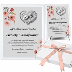 PREZENT NA ROCZNICĘ ŚLUBU JUBILEUSZ 25 40 45 50 PAMIĄTKA W OZDOBNYM PUDEŁKU