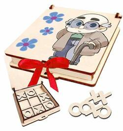 PREZENT UPOMINEK NA DZIEŃ DZIADKA GRA KÓŁKO I KRZYŻYK URODZINY MIKOŁAJKI