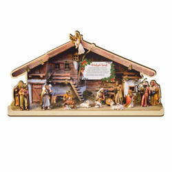 DUŻA Szopka BOŻONARODZENIOWA 3D STAJENKA życzenia