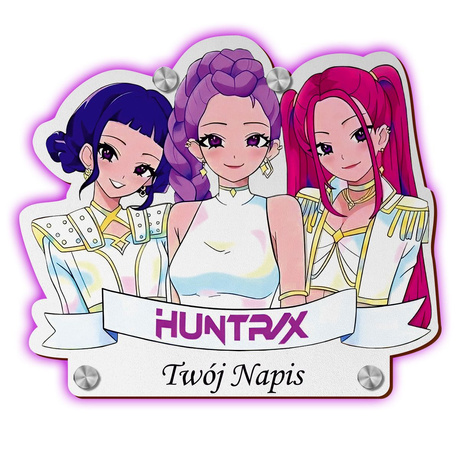 LAMPKA NOCNA LED Huntrix Łowczynie Demonów prezent DLA DZIECKA NA ŚCIANĘ