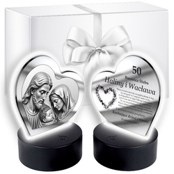 OBRAZEK LED PREZENT NA ROCZNICĘ ŚLUBU JUBILEUSZ 10 20 30 40 50 PAMIĄTKA