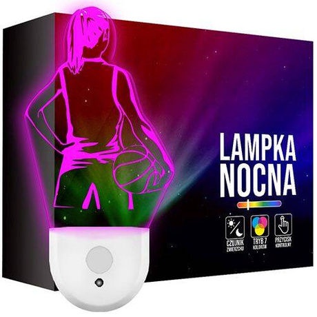 Lampka Nocna LED dla Dzieci SIATKARKA SIATKÓWKA kontaktu gniazdka CZUJNIK