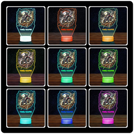 LAMPKA NOCNA LED 3D QUAD OFFROAD prezent dla dziecka URODZINY statuetka + pilot