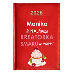 KALENDARZ KSIĄŻKOWY A5 dzienny 2026 ROK TERMINARZ NOTATNIK CUKIERNIK