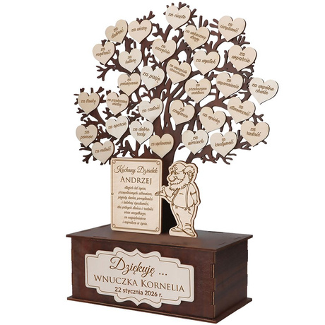 DZIEŃ DZIADKA UPOMINEK STATUETKA DRZEWKO PREZENT