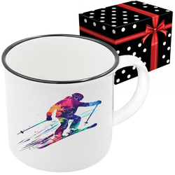 KUBEK SPORTOWY NAGRODA DLA NARCIARZA NARCIARSTWO ALPEJSKIE NARCIARZ NARTY