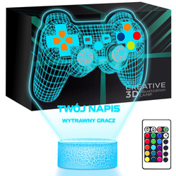 LAMPKA NOCNA LED 3D Gadżet Pad Gracza prezent dziecka URODZINY statuetka