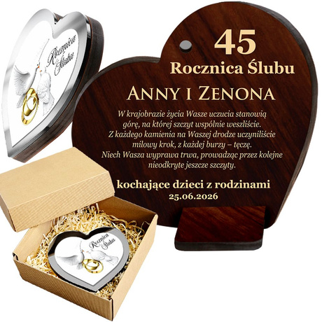 OBRAZEK PREZENT NA ROCZNICĘ ŚLUBU 10 25 30 40 50 PAMIĄTKA DLA RODZICÓW